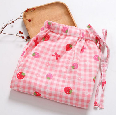 Puuvillased naiste pidžaamad lühikesed püksid, millel on lilledega trükkimine, lühikesed lahtised kodusalongi magamispüksid kevadiste kodupükste jaoks