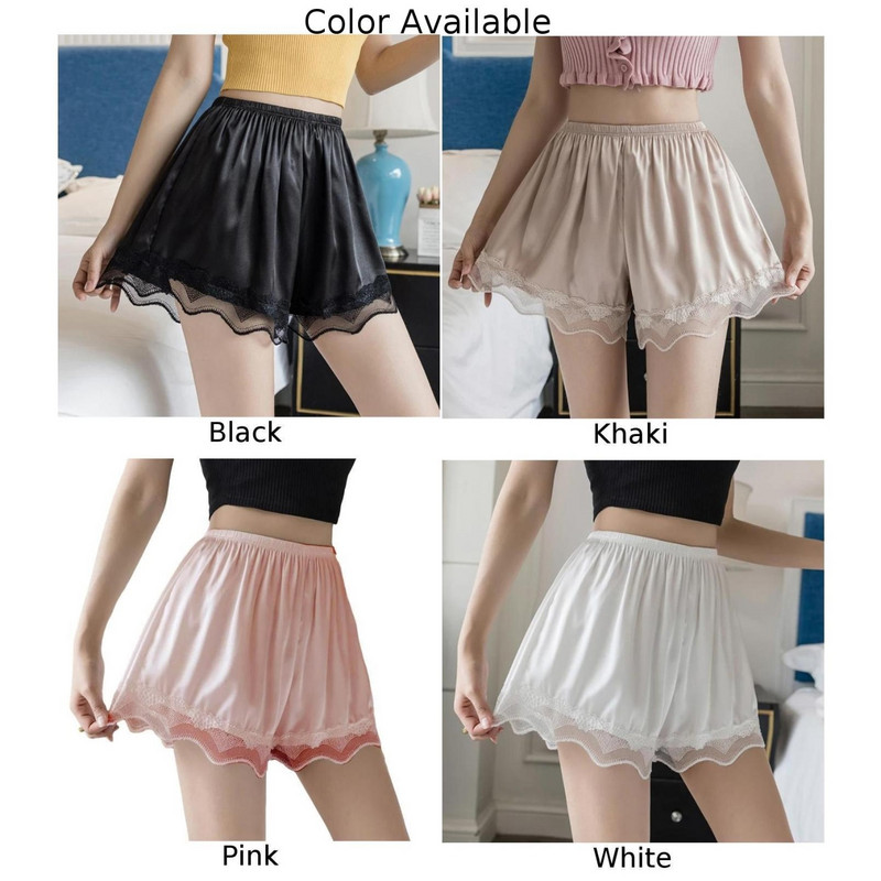 Doamnelor Eleganti Dantela Satin Pantaloni De Siguranta Acasa Lenjerie Intima Pentru Femei