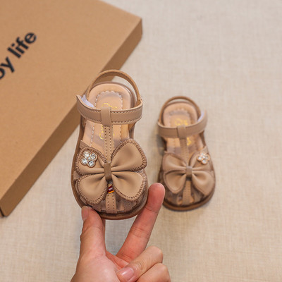 Vasaras apavi mazuļiem, meiteņu sandales tauriņš Mīksta zole, neslīdoša āra apavi Bērnu pirmie staigulīši zīdaiņu sandalijas 0–2 gadi
