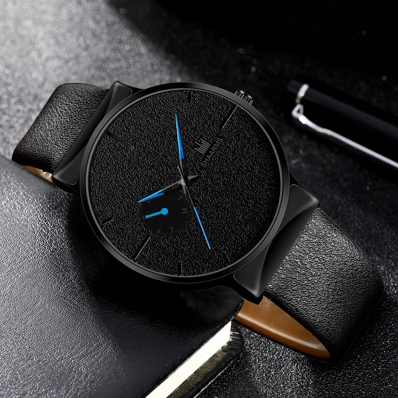 2023 Minimalism Meeste käekellad Mood Multi Dial PU nahast vöö käekell elektrooniline meeste kell Enim müüdud Erkek Kol Saati