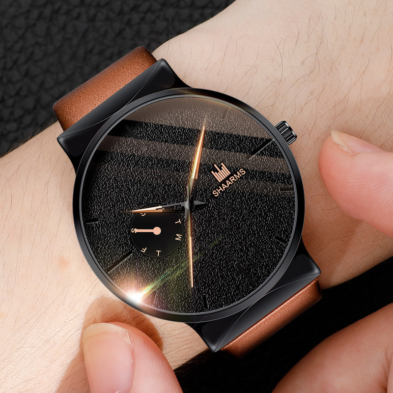 2023 Minimalism Meeste käekellad Mood Multi Dial PU nahast vöö käekell elektrooniline meeste kell Enim müüdud Erkek Kol Saati