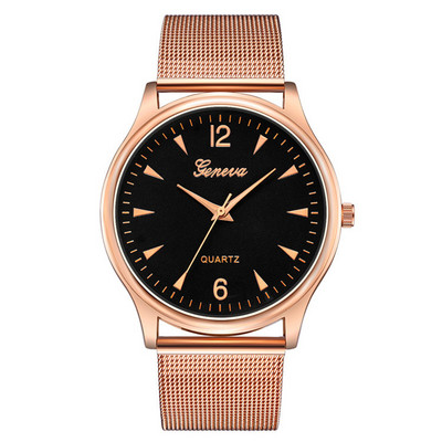 Luksuslik meeste käekell Uus lihtne mood Roosa kullast võrgust kvartskellad Sport meeste elektrooniline kell Kvaliteetne Horloges Mannen