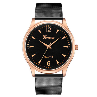 Luksuslik meeste käekell Uus lihtne mood Roosa kullast võrgust kvartskellad Sport meeste elektrooniline kell Kvaliteetne Horloges Mannen