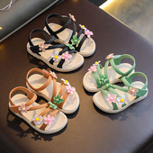 Summer Little Girls sandals 2021 New Flower Simple χαριτωμένα ροζ πράσινα παιδικά σανδάλια Παιδικά παιδικά μαλακά καθημερινά παπούτσια για κορίτσια