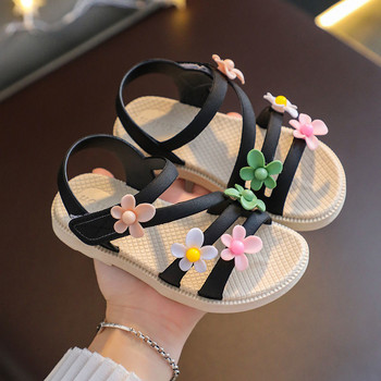 Summer Little Girls sandals 2021 New Flower Simple χαριτωμένα ροζ πράσινα παιδικά σανδάλια Παιδικά παιδικά μαλακά καθημερινά παπούτσια για κορίτσια