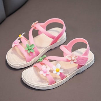 Summer Little Girls sandals 2021 New Flower Simple χαριτωμένα ροζ πράσινα παιδικά σανδάλια Παιδικά παιδικά μαλακά καθημερινά παπούτσια για κορίτσια