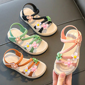 2022 Νέα παιδικά σανδάλια για κορίτσια Princess Shoes Μαλακή σόλα Παπούτσια παραλίας Μικρά και μεσαία παιδικά κορεάτικα σανδάλια παντός τύπου