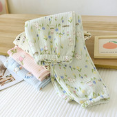 2023 őszi és télen új női pizsama nadrág meleg és vastagított háromrétegű pamut burkoló nadrágok légrétegű zárt otthoni nadrágok