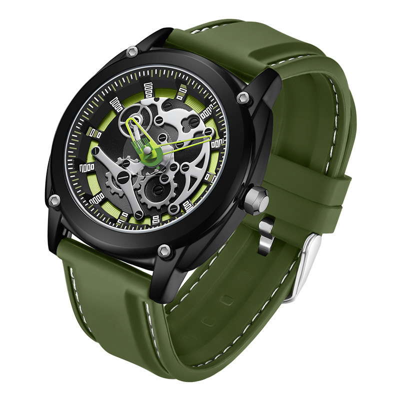 UTHAI CQ204 uus elektrooniline kvartsist meeste käekell Mood vaba aja spordi trendi silikoonist vee- ja põrutuskindel meeste käekell