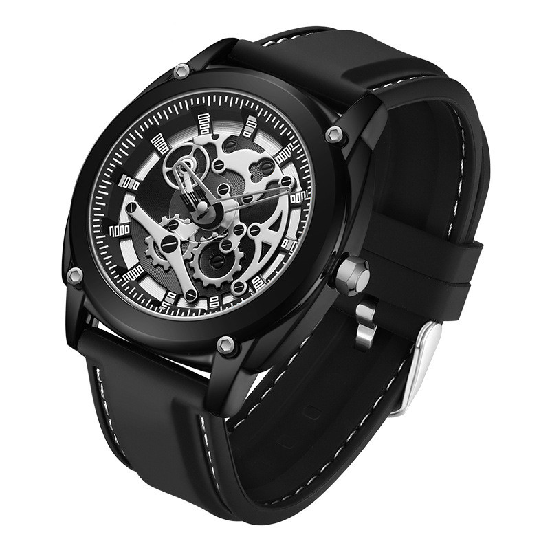 UTHAI CQ204 uus elektrooniline kvartsist meeste käekell Mood vaba aja spordi trendi silikoonist vee- ja põrutuskindel meeste käekell