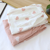 Sleep Bottoms Γυναικείες Υπέροχες εκτυπώσεις αναπνέει καθημερινό Κορεάτικο στυλ Φοιτητές Άνοιξη απλά Sleepwear Ins Μοντέρνο σαλόνι σε όλο το μήκος