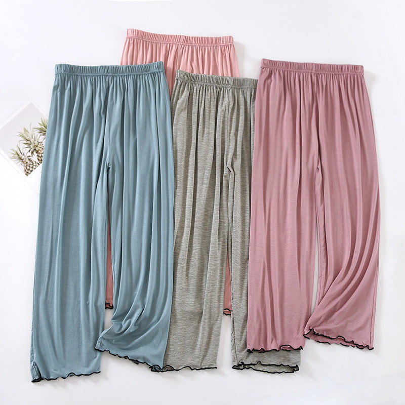 Pantaloni de dormit din bumbac moale pentru femei, primăvară, vară, pentru fete, pentru acasă, pantaloni, lenjerie de dormit, pantaloni pentru femei, pantaloni de pijama slăbiți.