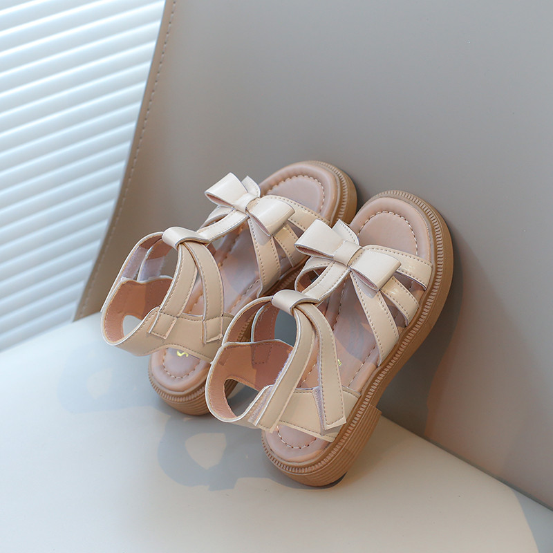 Bērnu vasaras sandales Bērnu pludmales sandales ar augstu augšdaļu ar priekšgala mezglu Princess Sweet Water Shoes Bērnu sandales Gladiators T veida siksniņa, mīksta