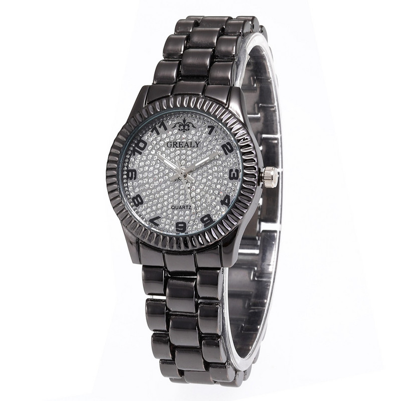 Jauns modes tērauda siksniņa vīriešu pulkstenis Rhinestone digitālais sejas sieviešu pulksteņi Full Sky Star vīriešu sieviešu pulkstenis Relogio sieviešu pulksteņi