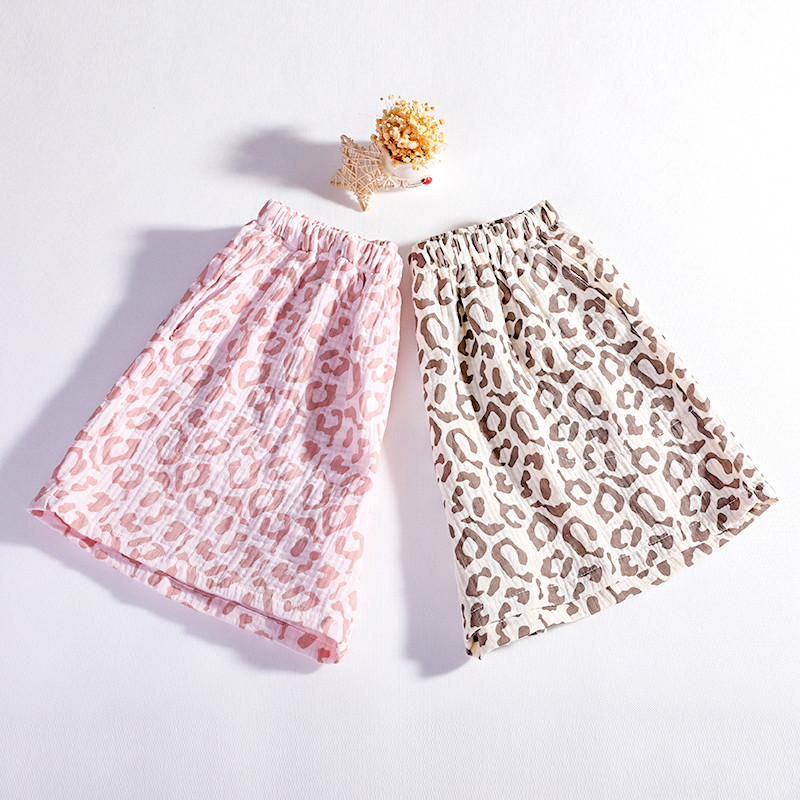 Ljetne ženske kratke hlače s leopard uzorkom, pidžama hlače, kućne hlače, pamučne široke, udobne, ležerne, tanke hlače za plažu 2022.