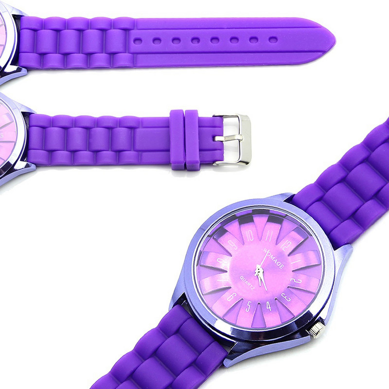 Vabaaja silikoonkell tarretistrihm lilleline sihverplaat Spordistiilis käekell Meestele Naiste Kvartsist randmekell Naiste Kleit Kellad Kingitus Luksuslik