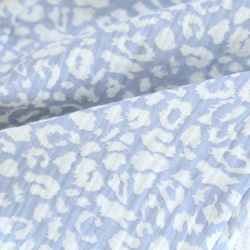 Sieviešu lielizmēra mājas pidžamas bikses kokvilnas divslāņu leoparda apdruka, mīkstas un brīvas bikses visu sezonu garās bikses