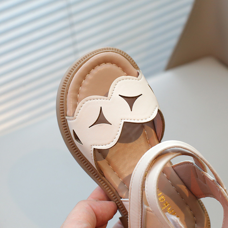 Tüdrukute suvekingad Laste sandaalid Lihtsad kleitkingad uhiuued pahkluu rihm konks ja silmus Mood Printsess Kids rannagladiaatorid