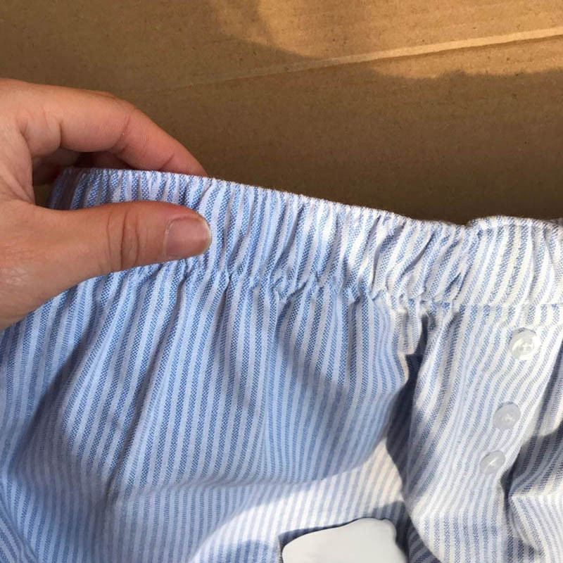 Prugasta pidžama Hlače za žene Kratke hlače za spavanje Donji dio Ljetna spavaćica Kućna odjeća s korejskom čipkom Elastični struk Odjeća za spavanje