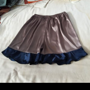 Plus Size Big 5 Χρώμα Satin Rayon Silk Sexy Block βολάν Κοντά γυναικεία Sleepwear Καλοκαίρι Άνοιξη Φθινόπωρο σπίτι Νυχτερινό ίσιο παντελόνι