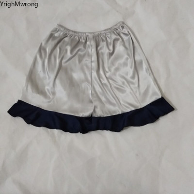 Plus Size Big 5 Color Satiin Rayon Siid Seksikas Plokk Volangid Lühikesed Naised Suvi Kevad Sügis Magamisriided Kodu Öö Sirged püksid