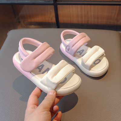 Tüdrukute kingad 2024. aasta suvi, uued lastesandaalid Tüdrukutele, pehme tallaga lahtise ninaga printsessikingad, suurus 26–36 Spordirannajalatsite trend