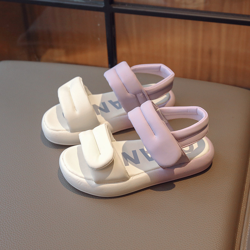 Tüdrukute kingad 2024. aasta suvi, uued lastesandaalid Tüdrukutele, pehme tallaga lahtise ninaga printsessikingad, suurus 26–36 Spordirannajalatsite trend