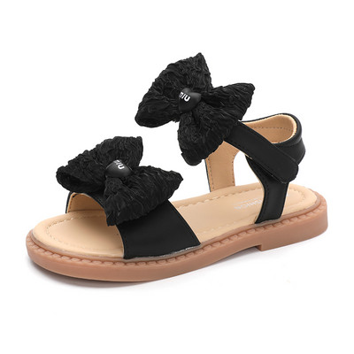 Tüdrukute printsessisandaalid 2024 Korea versioon Uus Bow Moodsad lastesandaalid Pehmed tallad libisemiskindlad