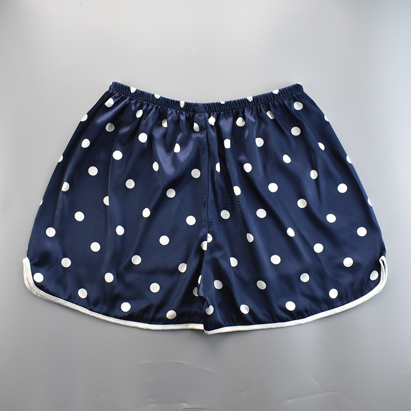 Elastīga jostasvieta, īsa sieviešu atpūtas telpa, satīna zīda šorti, nakts miega mājas apakšā, pidžama ar lielu izmēru 4xl Liela izmēra seksīgas vasaras bikses