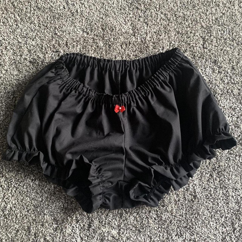 Y2K rūtaini pidžamas šorti elastīga josla, volānveida apdare atpūtas šorti Kawaii Aesthetic Cottage pidžamas apakšā Bikses mājas apģērbs pludmales apģērbs