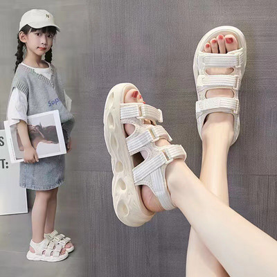 Tüdrukute 2024. aasta suvesandaalid, uued pehme tallaga printsessi rannasandaalid