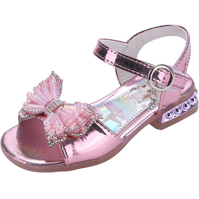 2023. aasta suvised kivist sandaalid tüdrukutele Moodsad litrid, vibupärlid, lastele mõeldud printsessisandaalid