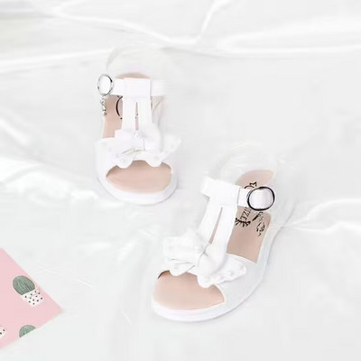 Ljetne dječje sandale Cipele Djevojčice Leptir mašna Kristalni zec Princeza Dječja zabava Moda Plaža Hook & Loop Ravna mala beba