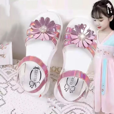 Ljetne dječje sandale Cipele Djevojčice Leptir mašna Kristalni zec Princeza Dječja zabava Moda Plaža Hook & Loop Ravna mala beba