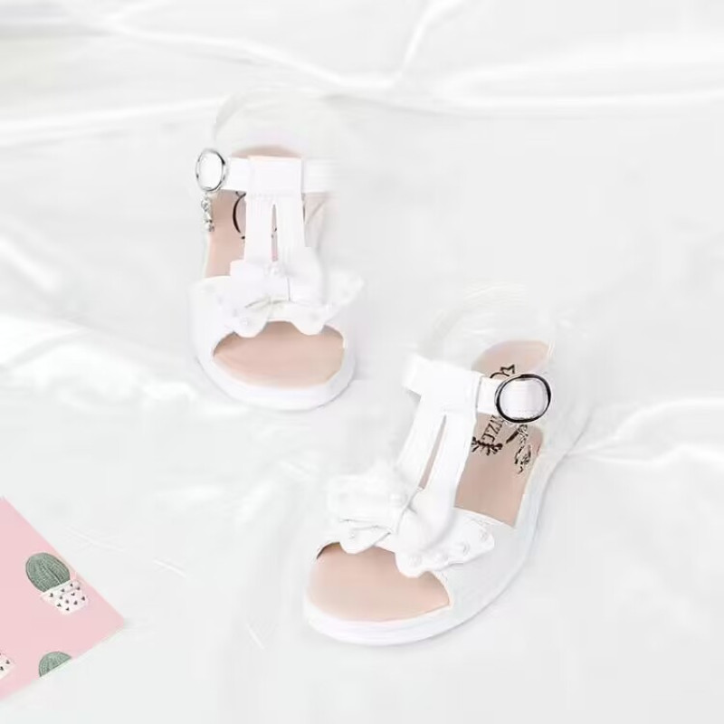 Ljetne dječje sandale Cipele Djevojčice Leptir mašna Kristalni zec Princeza Dječja zabava Moda Plaža Hook & Loop Ravna mala beba