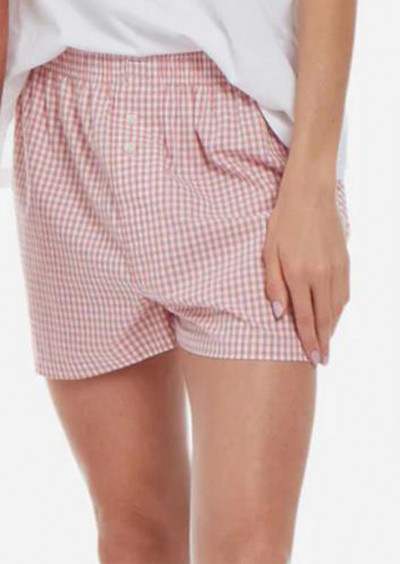 Ženske kratke hlače na dugmad sprijeda, ležerne, s elastičnim strukom, kariranim/prugastim printom, salonske donje hlače za spavanje, korejska kućna odjeća, pidžame, spavaćica