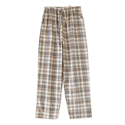 Pāra rūtainas bikses, sieviete, pidžama, bikses, atpūtas telpa, nodilums pavasarim, vasara, plānas trikotāžas kokvilnas guļamveļa guļamveļa, apakšstilba PJ pidžama