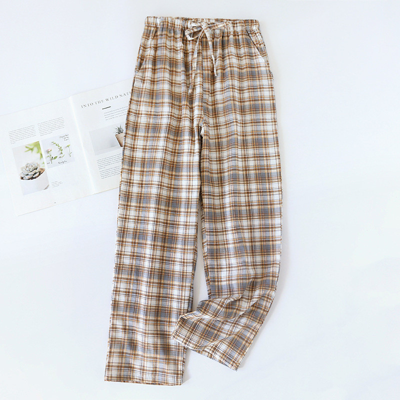 Pāra rūtainas bikses, sieviete, pidžama, bikses, atpūtas telpa, nodilums pavasarim, vasara, plānas trikotāžas kokvilnas guļamveļa guļamveļa, apakšstilba PJ pidžama