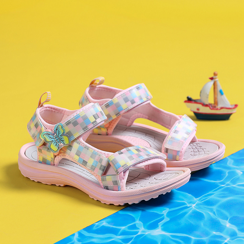 Vasaras bērnu modes sandales Zīdaiņiem Meitenēm Toddler Mīkstas Neslīdošas Princeses Kurpes Baby Cute Candy Elpojošas Ērtas Sandales