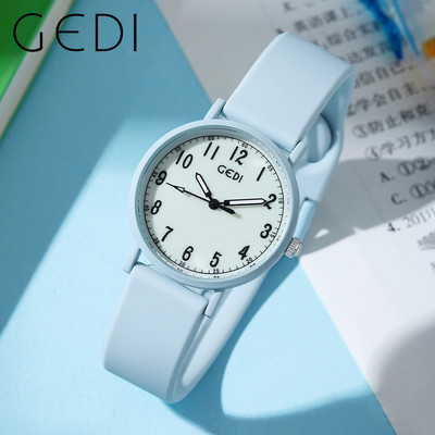 Női órák szilikon óraszíj 3ATM vízálló, világító kézi divatos kvarc karóra nőknek és lányoknak