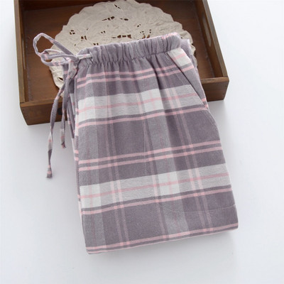 Kockás dizájn Őszi téli hálónadrág női pamut flanel hosszú nadrághoz otthoni nappali ruházat pizsama nadrág pizsama nő