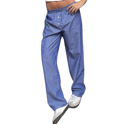 Kockás pizsama nadrág Női alvó hálóruha koreai stílusú nyári alsó Rugalmas derék szoba Társalgó Alvóruha Új otthoni ruha