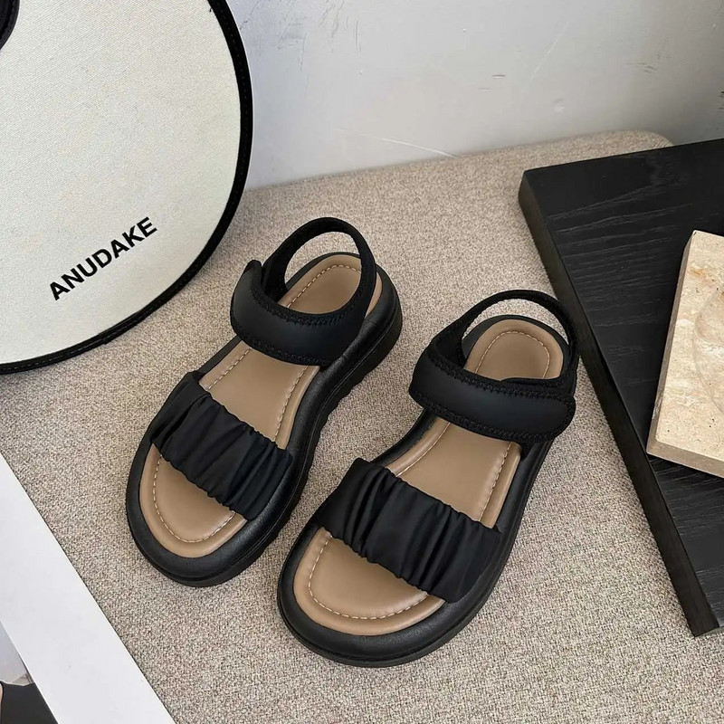 Meiteņu pludmales sandales Skaisti salokāmi Zīdaiņu Apavi Burvīgi Bērni Āra Apavi Bērnu Neslīdoši Mīksta Apavi