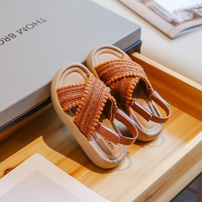 Sandales Meitenēm Ikdienas Bērni Meitenei Mīkstas zoles Meiteņu Čības Retro Pludmales Apavi Mamma Bērni Apavi Sieviešu Čības Sandalijas
