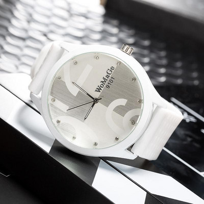 Womage Sieviešu Pulksteņi Modes Jauki Rozā Lieli Pulksteņi Sieviešu Sieviešu Gilrs Silikona sporta Pulksteņi Kvarca Rokas pulksteņi