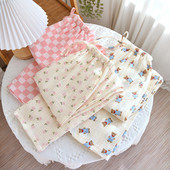 2023 Novo 100% pamuk gaza spavaćice Ženske pamučne duge pidžame Hlače Ženske salonke Jesenske široke zimske hlače s printom tulipana