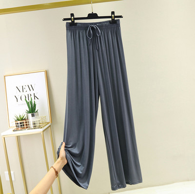 Platas BIKSES SIEVIETĒM 2023. gada vasarā Jaunas Solid Modal brīvas bikses, brīvas bikses Sieviešu harēma bikses ar augstu vidukli