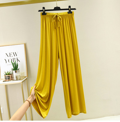 Platas BIKSES SIEVIETĒM 2023. gada vasarā Jaunas Solid Modal brīvas bikses, brīvas bikses Sieviešu harēma bikses ar augstu vidukli