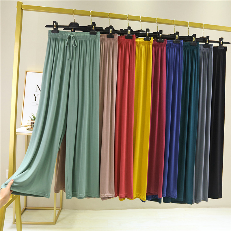 Platas BIKSES SIEVIETĒM 2023. gada vasarā Jaunas Solid Modal brīvas bikses, brīvas bikses Sieviešu harēma bikses ar augstu vidukli