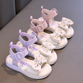 2024. aasta suvemood Uued seksikad mugavad vabaaja lameda põhjaga elegantsed vibusõlmega õõnsad tüdrukute kulumiskindlad libisemisvastased sandaalid